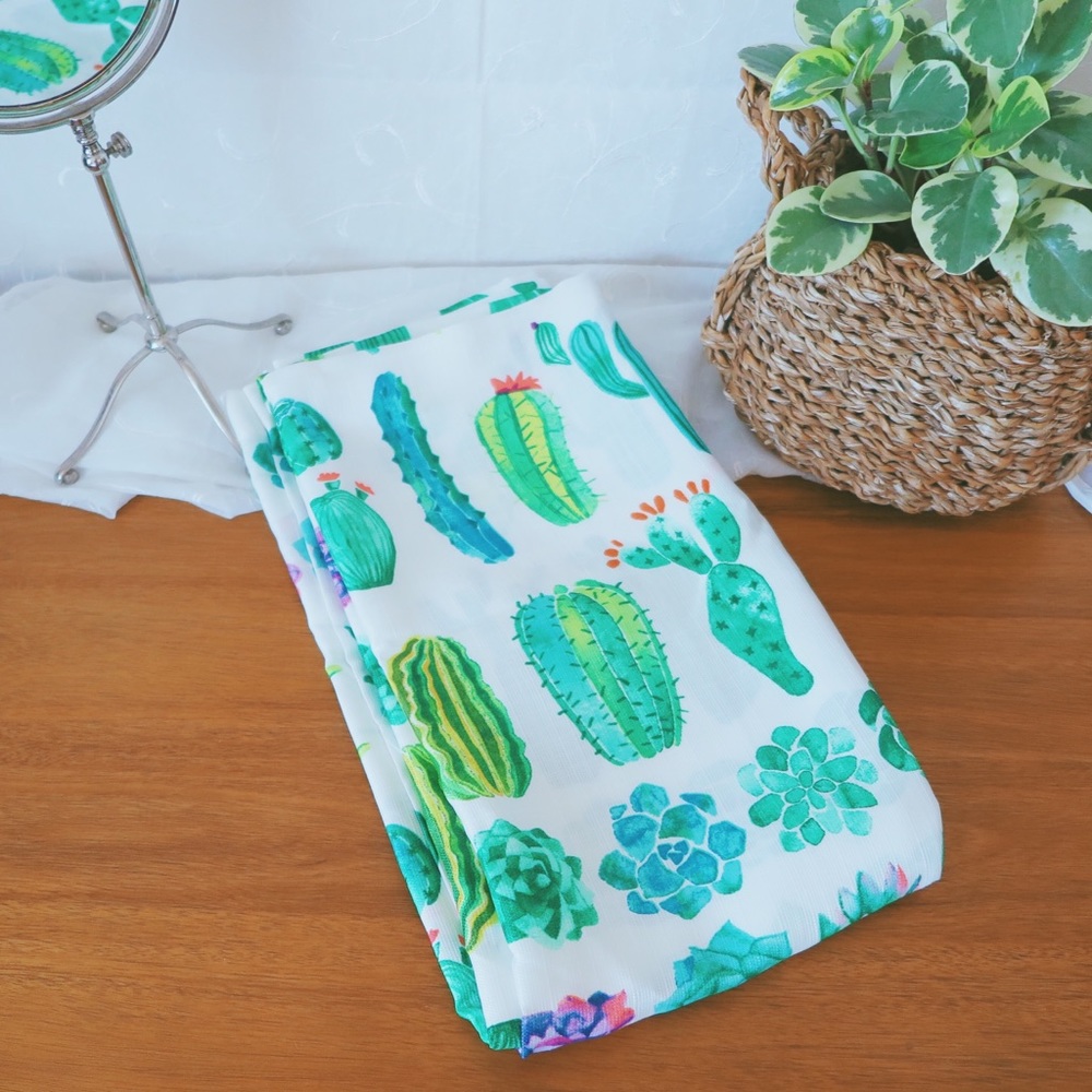 Succulent Cactus Shower Curtain